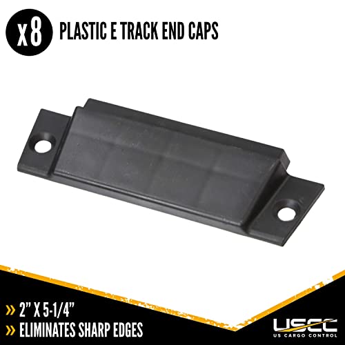 US Cargo Control E Track Tie-Down Kit - 16 Piece Set with 5\' E Track Rails, End Caps, Wheel Straps - Cargo Accessories for Trucks, Trailers, Vans & Utility Car Hauling