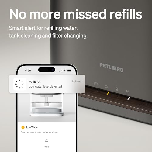 Image of PETLIBRO Upgrade Cat Water Fountain, Cordless Cat Fountain Battery Operated, App Monitoring 3L /101oz Dockstream 2 Pet Water Fountain with Stainless Steel Tray, 5GHz WiFi Dog Water Bowl Dispenser