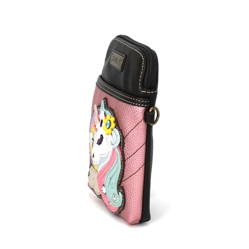 Image of CHALA Cell Phone Crossbody Purse-Women PU Leather /Canvas Multicolor Handbag with Adjustable Strap