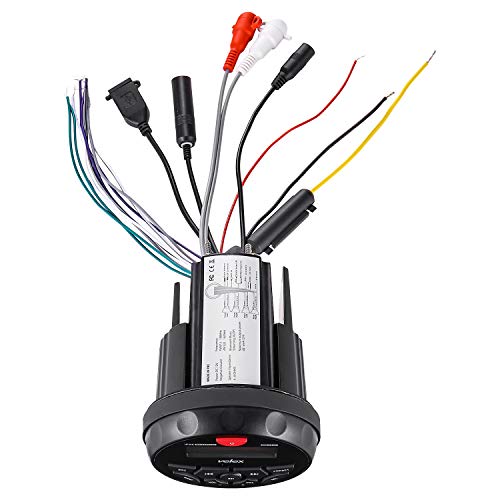 Boat Bluetooth Marine Stereo Radio Boat Radio AM FM Tuner Bluetooth Streaming Music Digital Media on Boats Golf Cart ATV UTV and Spa Hot Tubs - Thumbnail 5