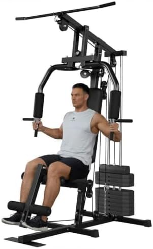 Home Gym Equipment, Multifunctional Workout Station with 100LBS W...