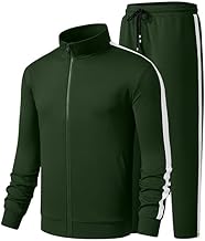 JMIERR Men's Tracksuit Set, Streatwear, 2-Piece Jogging Suit, Full Zip Sports Suit, Men's Leisure Tracksuit, S-3XL