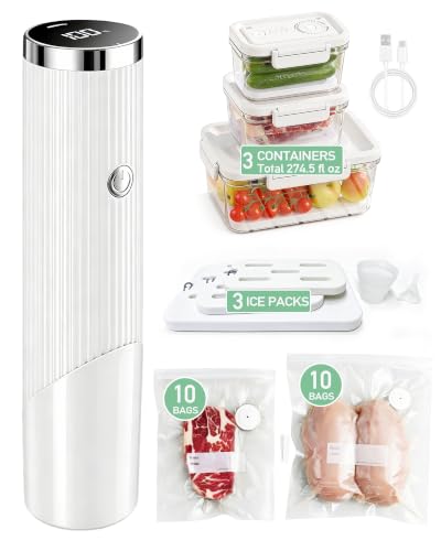 Image of Vacuum Sealer Machine, Food Vacuum Sealer with Vacuum Containers