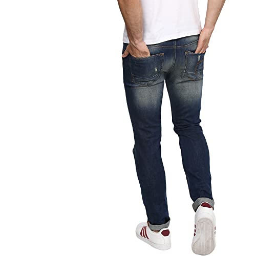 Image of Being Human Blue Slim Fit Denims for Men Clothing