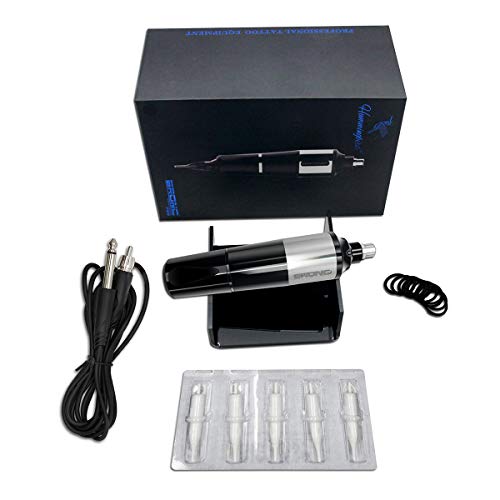 Bronc Premium Quality Rotary Cartridge Tattoo Machine Gun Kit Pen Type For Professional Tattoo Artists (Black) #TOP4