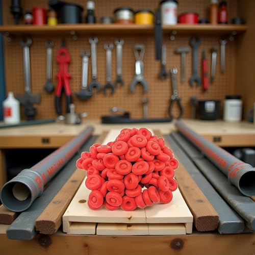 Image of 10 Pcs Red Caulk Tube Latex Sealing Caps, Universal Fit Caulk Saver Cover Sealer for Sealing and Preserving Open Caulking Tube, Adhesive, Sealants and Lubricants