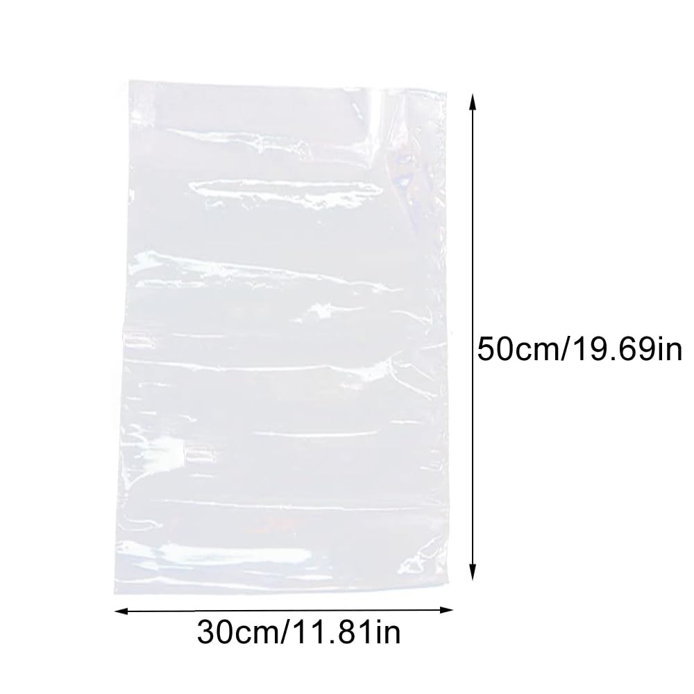 SKYPRO 100Pcs POF Schrumpffolie Taschen 30x50cm Klar Hitze Schrumpffolie Wrap für hausgemachte DIY Verpackung Seife Badebombe Kerze