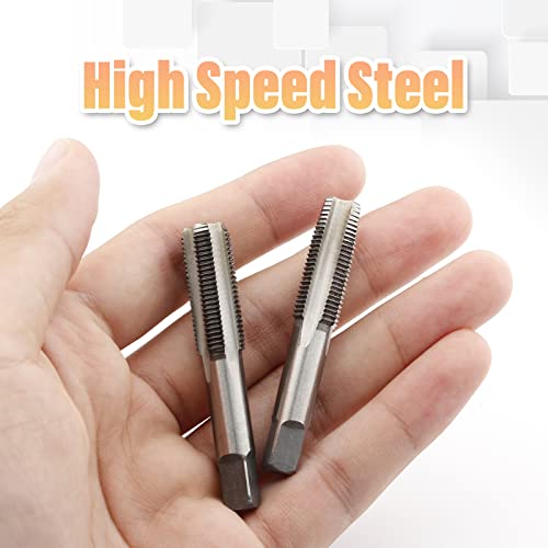 Image of 2pcs M10x1.25 Tap, M10 Metric Thread Tap Right Hand Thread Tapping Tool, HSS Thread Milling Taps (M10 x 1.25, Taper & Plug Tap)