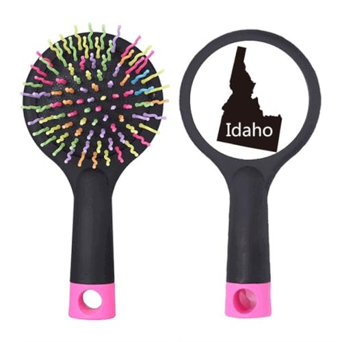 Brosse à cheveux démêlante Idaho anti-casse avec base coussin carte USA