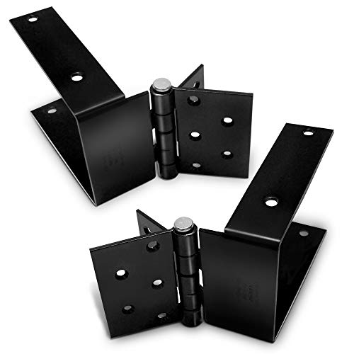 Infinity Heavy Duty Fence Gate Hinges – Build A Wood Gate The Easy Way – One Person Install – Anti-Sag, Adjustable, 4mm Steel