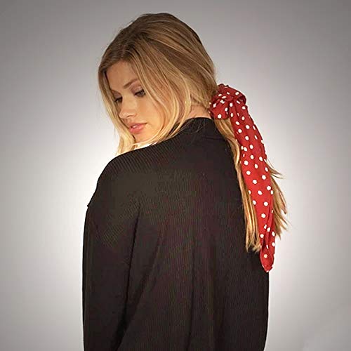 Sunaction 12 Pcs Hair Scarf Hair Scrunchies Chiffon Floral Hair Scarves Ribbon Scrunchie,Ponytail Scarf Scrunchies For Women Girls #TOP6