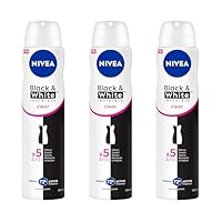 NIVEA Black & White Invisible Clear Anti-Perspirant Aerosol Deodorant 250ml | Spray Deodorant for Women | 72-Hour Sweat Protection | With Anti-Stain Technology to Protect Clothing | Fresh Scent