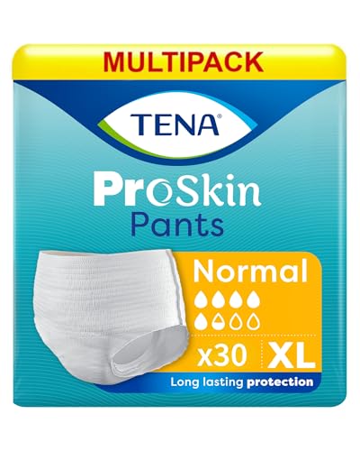 Image of TENA Normal Unisex Adult Diaper Pants Style,Extra Large Size (XL) | 15 Units x 2 | 30 Units | Waist 120-160cms | 48-63 inch | 3X Protection | World's Leading Incontinence Brand | For Heavy Urine Leaks