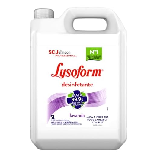 Lysoform Lavanda, Desinfetante Líquido, Limpeza Pesada e Eficiente, 5L