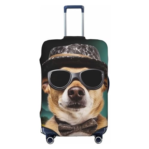 Housse de bagage extensible anti-poussière lavable pour grande valise XL noir