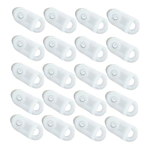 iplusmile Deslizadores De Riel De Cortina De Plástico Doble Polea Pequeño Tamaño 100 Piezas para Sistema De Rieles Protección De Cortinas Ambiente Silencioso Hogar Oficina