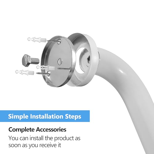 image for Rackickyer Shower Grab Bar, 2 Pack 39.4 Inch White Bathroom Grab Bar, 