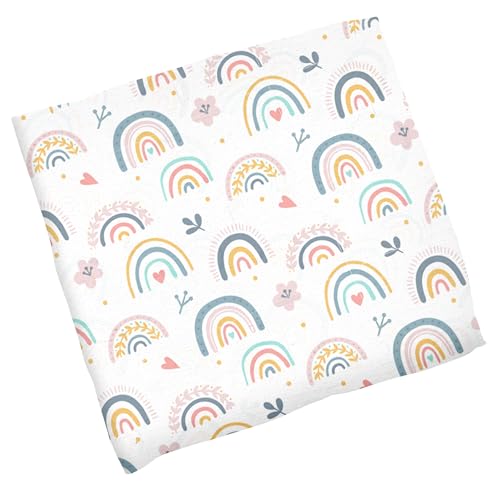 Image of Stephen Joseph Baby Swaddle Blanket, Unisex Swaddle Wrap Soft Muslin Swaddle Blankets, Receiving Blanket for Boys and Girls, 47 x 47 inches, Set of 2, Rainbow