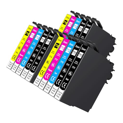 Tinnee T0715XL Cartucce Compatibile con Epson T0711 T0712 T0713 T0714 per Epson Stylus SX100 SX110 SX200 SX210 SX215 SX218 SX400 SX405 SX410 SX510w DX4000 DX4400 DX7400 DX8400 DX9400F BX300F BX610FW