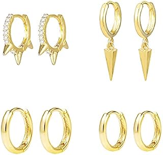Stud Earrings, Small Stud Earrings, Cubic Zirconia Stud Earrings, Silver Gold Stud Earrings Set Butterfly Heart Earrings for Women Girls Men