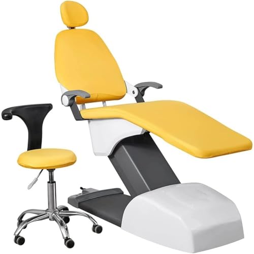 4 fundas elásticas impermeables para sillas dentales, protector de reposacabezas y respaldo, duradero y protector para equipo de dentista (amarillo)