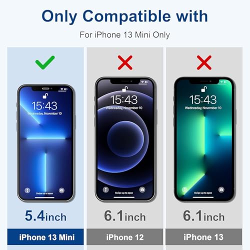 Image of IQShield Screen Protector Tempered Glass Guard for iPhone 13 Mini - 9H Hardness, HD Clear, Case Friendly [1 Pack]
