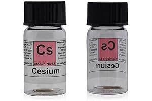 Pure Cesium Metal Element 55: 99.99% Pure, Argon-Sealed, Collector's Display