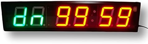 6 Digit Crossfit Interval Timer Wall Clock Green & Red w/Remote (28"x6"x2")