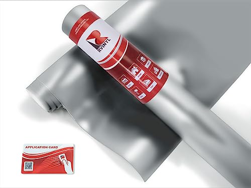 Film vinyle chromé mat haut de gamme Rwraps argenté texturé pour détails de carrosserie