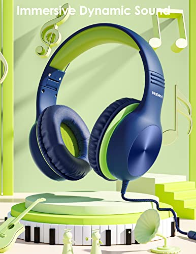 Nabevi Kids Headphones, Childrens Headphones with Microphone, 85/94dB Volume Limit, HD Sound, Sharing Function - Image 2