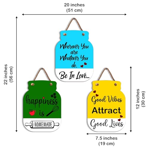 Image of Zesta Wooden Wall Hanging Decorative Items /Hanging Home Wall Decor Items /MDF Decoration Items for Home /Cute Wall Art For Living Room /Home Decor Items Living Room (JAR-01)