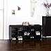 VASAGLE CUSTOS Collection - Shoe Bench, Storage Bench with Padded Seat, Entryway Bench with 15 Compartments, for Bedroom, 11.8 x 41.3 x 18.9 Inches, Espresso Brown and Chestnut Brown ULHS15BR