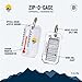 Sun Company Original Zip-o-gage - Zipper Pull Thermometer for Jacket, Parka, or Backpack | Mini Outdoor Keychain Thermometer with Windchill Chart on Back