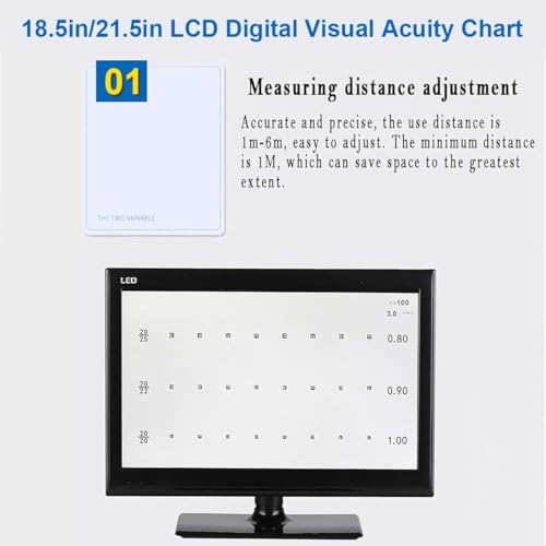 Tabla ocular electrónica para regular la distancia en exámenes ópticos 3