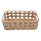 Accessoire décoratif pour la maison : embellissez votre intérieur avec une boîte en corde de papier ajourée, un panier de rangement tressé alliant fonctionnalité et esthétique, un panier de rangement tressé à main, un mini panier tressé