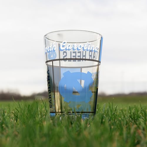 Image of Logo Brands NCAA oz Stained Glass Pint Glass - 3D Embossed Logo & Bold Team Colors - Durable Sports Fan Beer Glass for Home, Bar & Tailgates