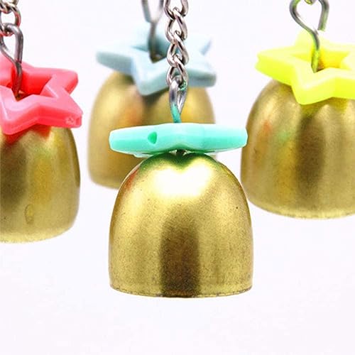 ZYYRSS Parrot Hanging Bell Toy, Colorful Bird Chewing Toys Climbing Ringing Bells Bird Toys Parrot Cage Bite Toys for Parakeet Cockatiel Conure - Image 3