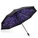 DORRISO Mode Femme Parapluie Pliant Mini Parapluie Résistant Vent Compact Portable Ombrelle Léger Voyage étanche de Petit Parapluie Étoile