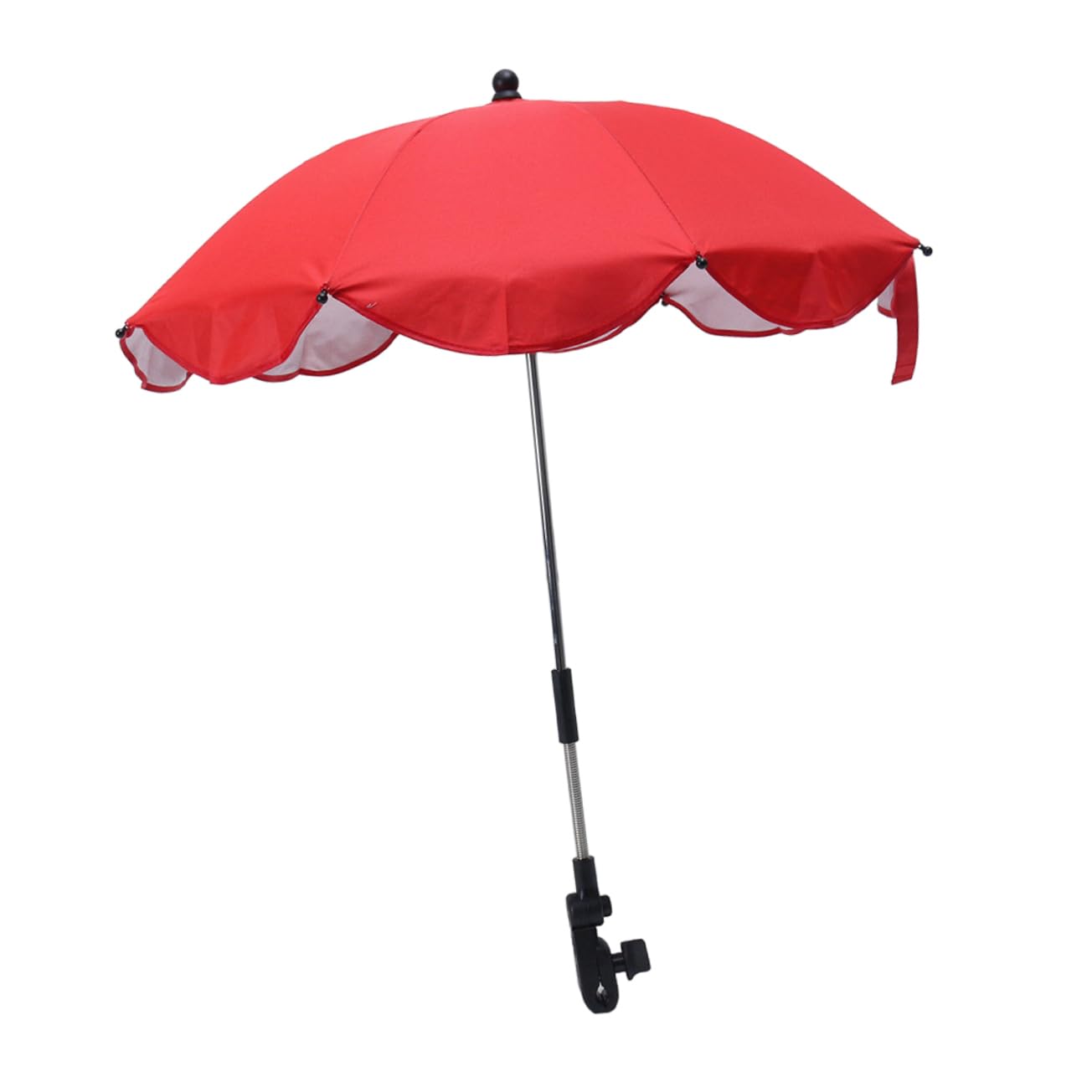 Ombrellone per Passeggino Ombrello Protezione Uv, Rosso 8 Raggi