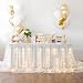 LED Table Skirt White Tulle Table Skirt Tutu Table Cloth Skirting for Rectangle or Round Table for Baby Shower Wedding and Birthday Winter Party Decoration (6 ft table skirt)