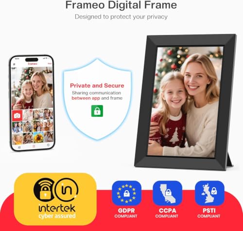 Image of XElectron 10.1 inch WiFi Digital Photo Frame with Slideshow, Video & Sound HD IPS Touch Screen, Smart Cloud Picture Frame with 32GB Internal Memory, Easy to Share via Frameo App Auto-Rotate