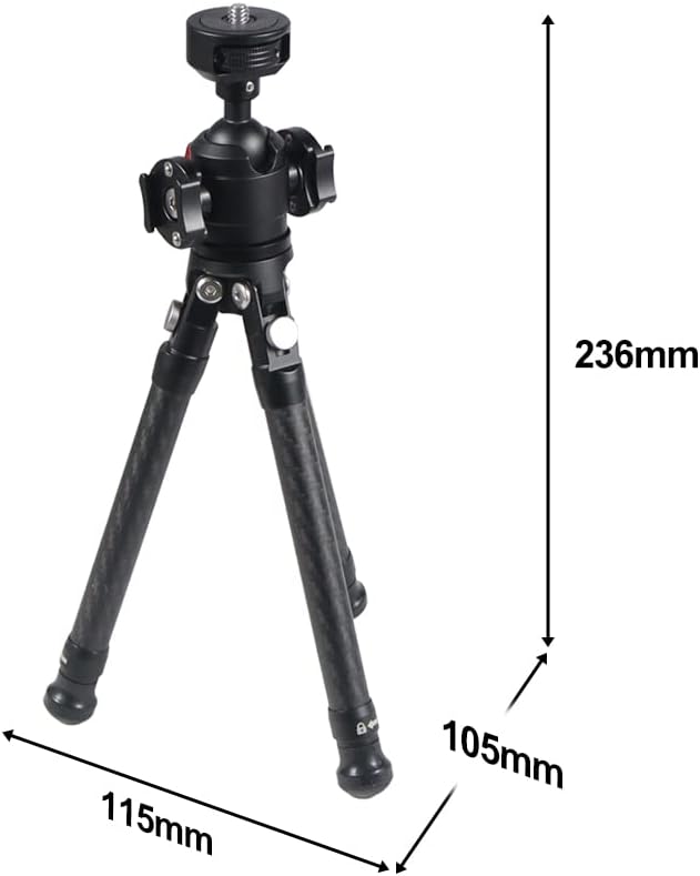 FEICHAO Swivel Tripod Ball Head 1/4" Screw Cold Shoe Mount Adapter for SLR Camera Tripod Microphone Expanded Accessories (Type D)