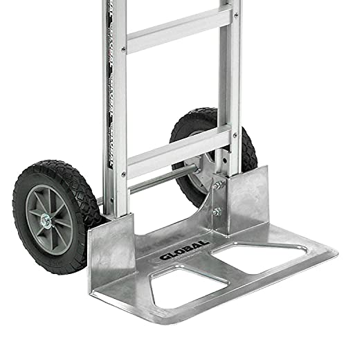 Carretilla de aluminio con ruedas de goma y doble mango miniatura 2