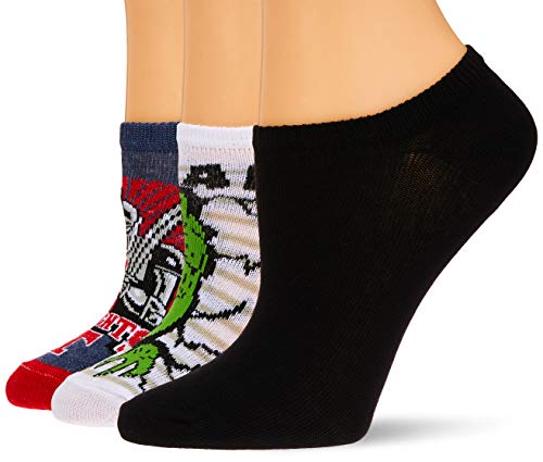 Kit com 3 Meias INF KM CC Desenhada, Trifil, meninos, Branco C/ Desenho - Chumbo C/ Desenho - Preto,