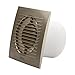 Vent systems Ventilateur électrique Ø 100 mm avec minuteur pour intérieur silencieux salle de bain, cuisine, ventilateur d'ambiance, or