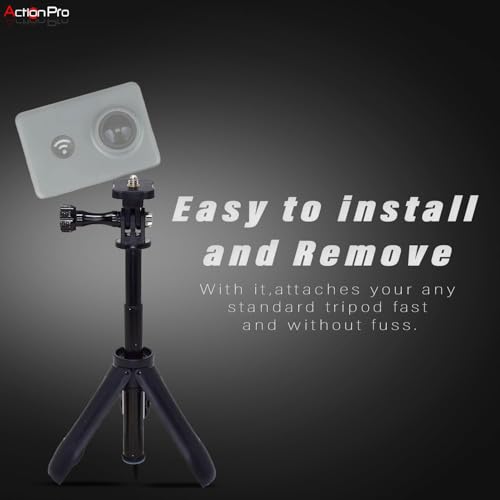 Image of Action Pro Plastic Tripod Adapter with Standard 1 /4 Inch Thread, Compatible with GoPro 13 /12 /11 /10 /9 /8 /7 /6 /5 /4 /3+ /3, Xiaomi Yi, SJCAM & Other Action Cameras (Pack of 3)