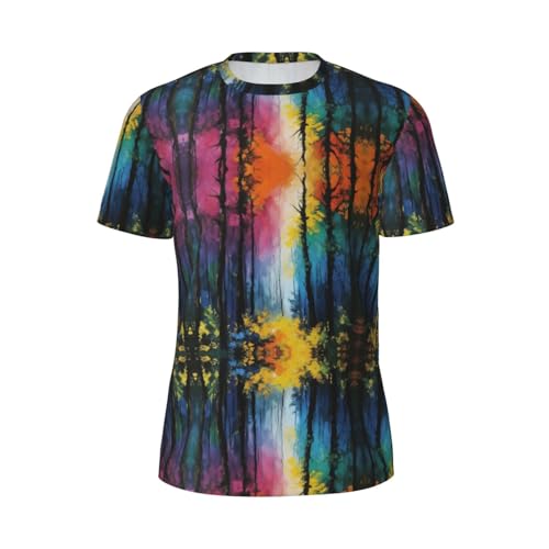 Camiseta de manga corta para hombre, cómoda, ligera, ligera, para gimnasio, correr, ropa casual, Negro -, XXX-Large