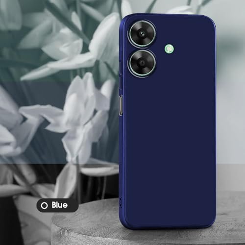 Image of Back Cover for Realme C61 4G / Narzo N61 4G | Full Camera Protection | Premium Liquid Silicon Case | Flexible Bumper Case for Realme C61 4G / Narzo N61 4G (Dark Blue)