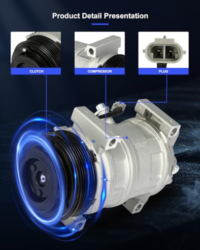 Image of ECCPP AC Compressor Fast Cooling 2000-2013 for Cadillac DeVille Seville for Chevrolet Silverado 2500 3500 for GMC Sierra 1500 2500 3500 Air Conditioning Compressor