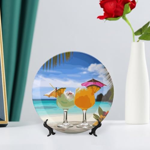 Plato decorativo de porcelana Bone China 7 pulgadas miniatura 6